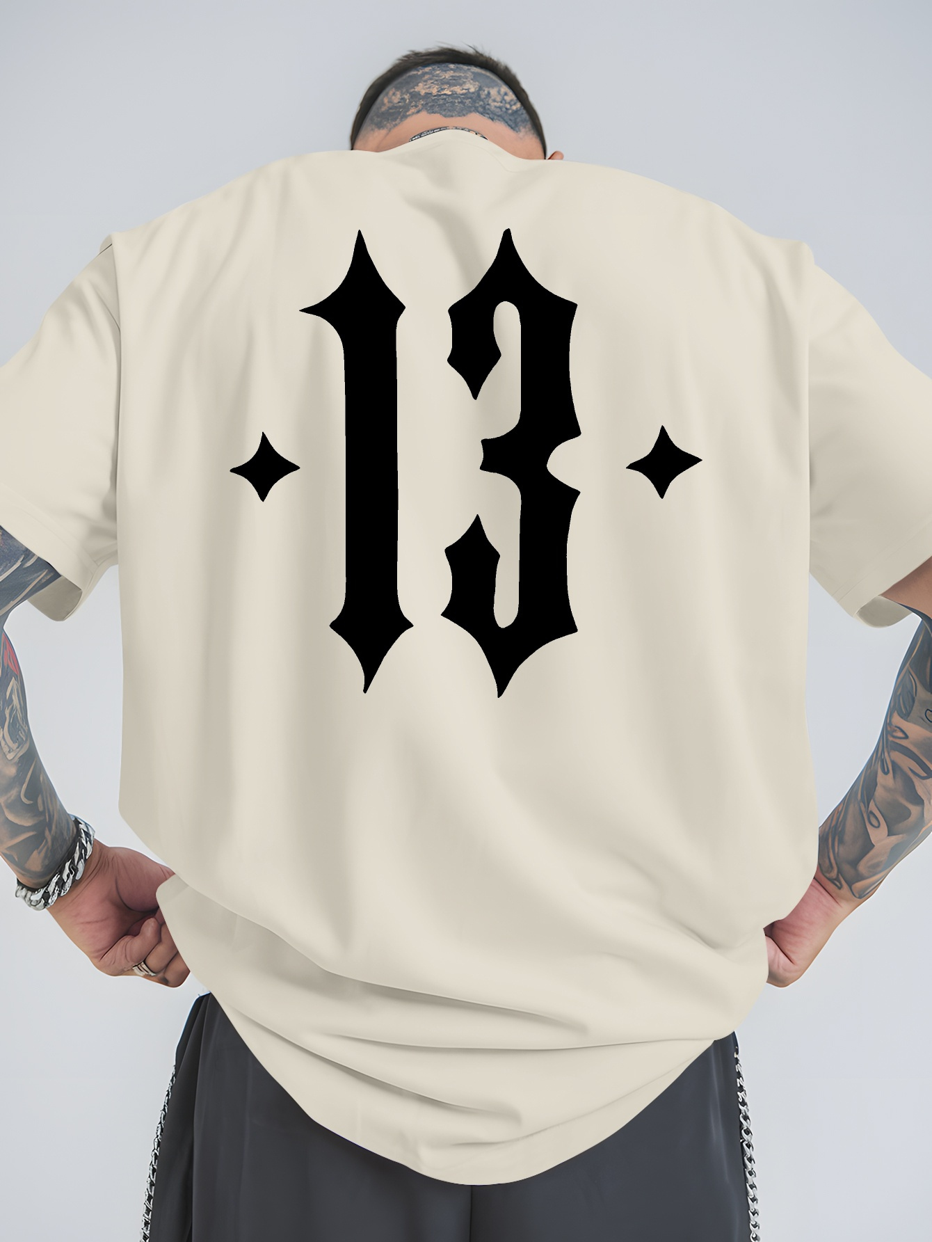 Heren Dames Nummer 13 T-shirt katoenen T-shirt Streetwear Oversize Zomer Nieuwigheid Creativiteit Mode Losse top Korte mouw Ademend