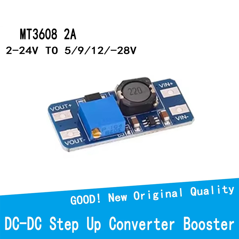 1PC MT3608 DC-DC Step Up Converter Booster Voedingsmodule Boost Step-up Board Uitgang TYPE-C / Micro USB 2A 28V Max