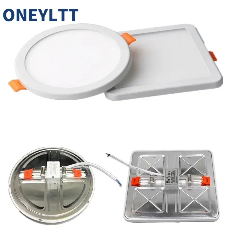 Pannelli LED Ultra Sottili, Faretti da Soffitto, Foro Regolabile da 50mm a 200mm, Luce da Pannello AC85-265V, Lampada per Illuminazione Interna