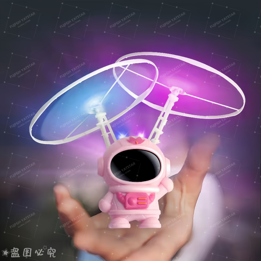 Levitação luminosa robô voador astronauta brinquedo aeronave drone controlado à mão interativo com luzes brinquedos ao ar livre para crianças presente