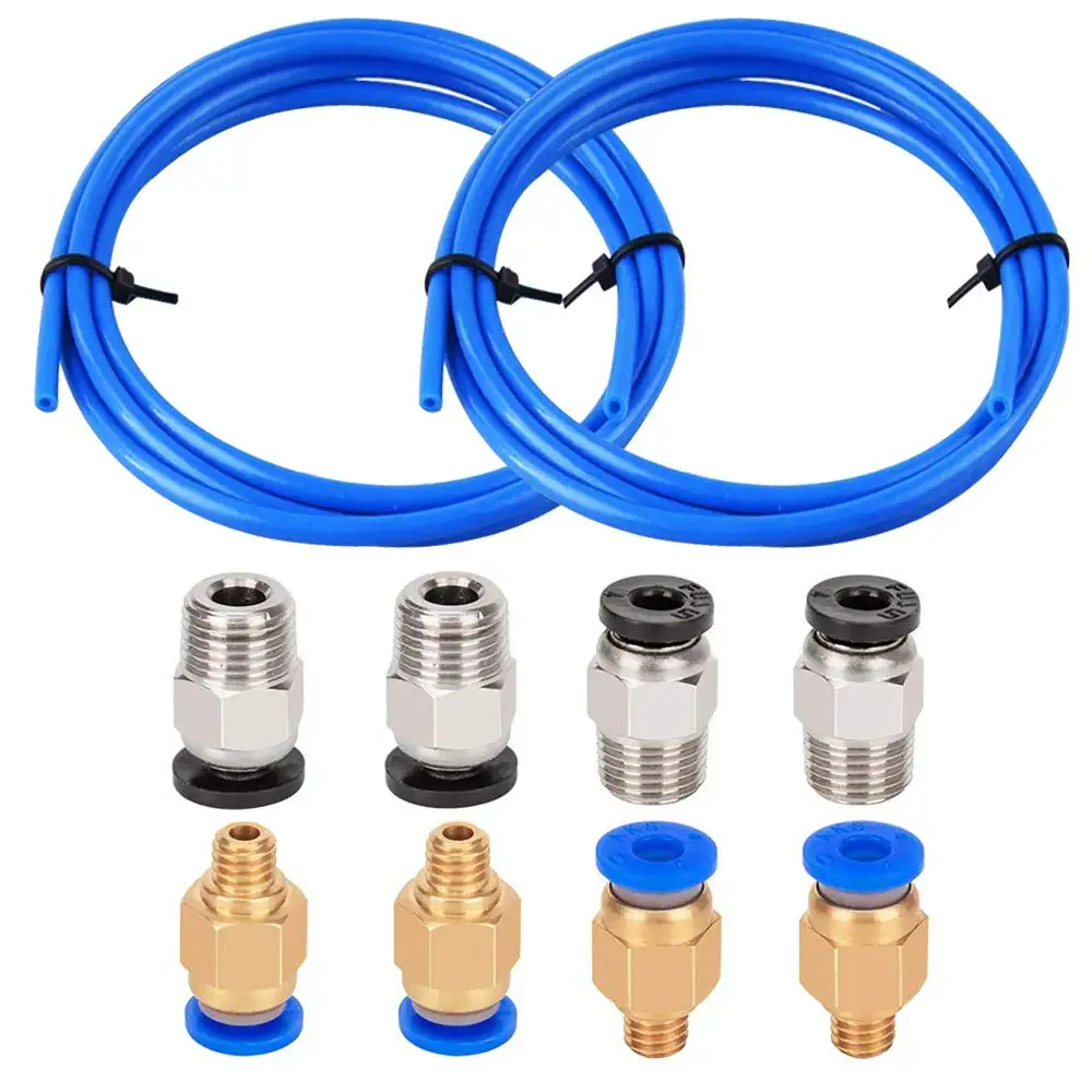 1M Bowden PTFE-slang voor 1,75 mm filament met PC4-M6-fittingen PC4-M10 pneumatisch voor Creality Ender 3/Pro Ender 5/Pro CR-10/10S