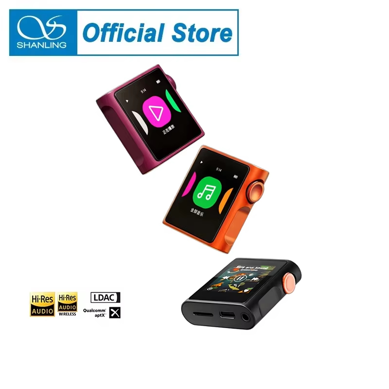 SHANLING M0 Pura / M0 PRO Reprodutor de Música Portátil Bluetooth Hi-Res HIFI com DAC USB, Dual CS43131, LDAC, aptX, PCM384, DSD128
