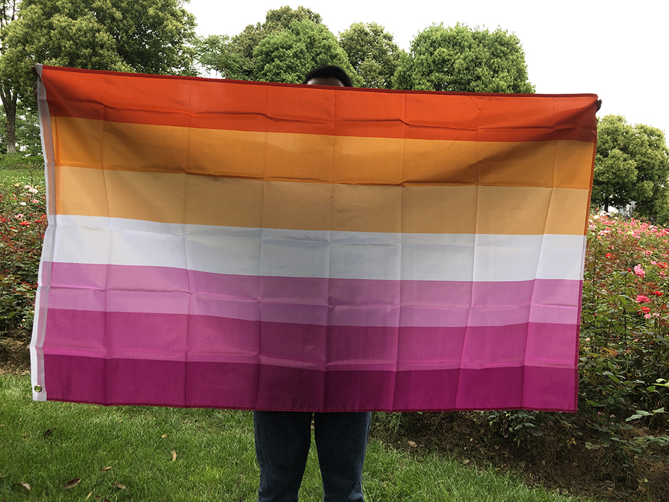 SKY FLAG Bandiera Arcobaleno 90x150cm 3x5ft in Poliestere di Alta Qualità, Bandiera Gay Arcobaleno, Bandiere Orgoglio Lesbo, Decorazione Casa