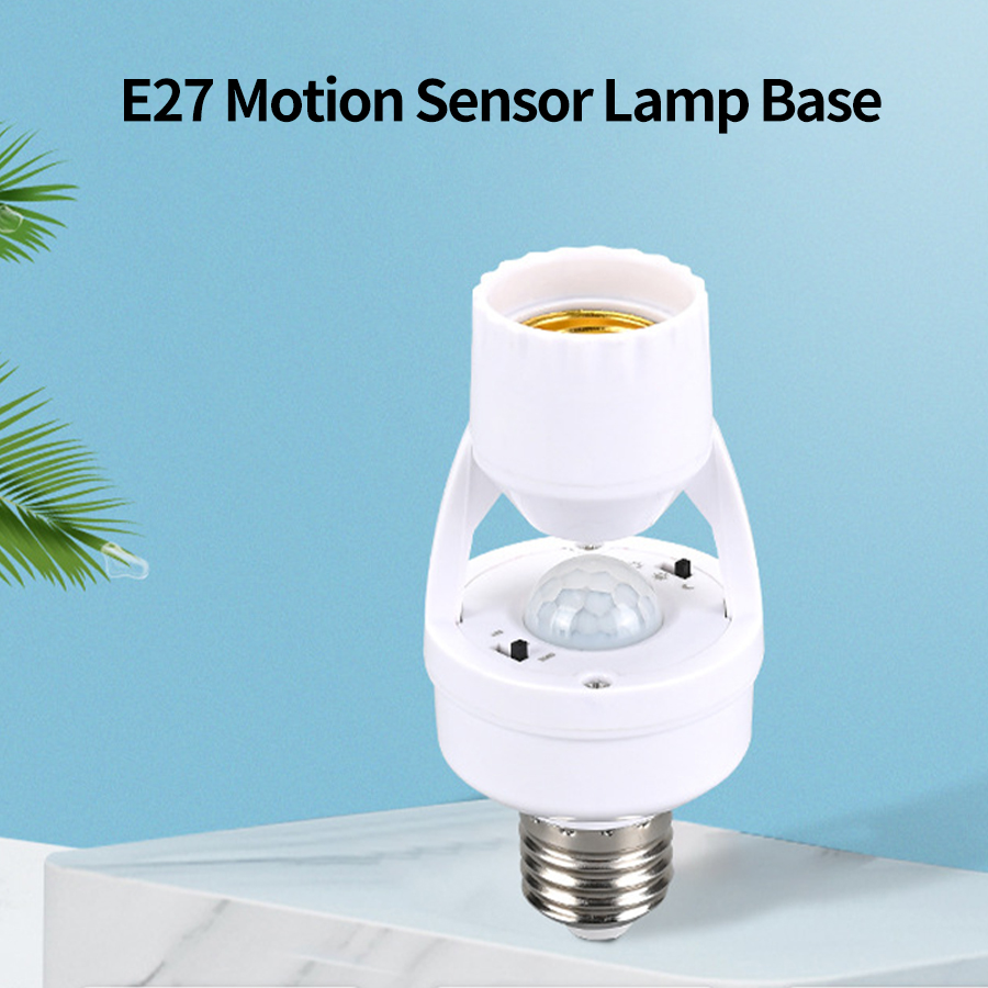 Portalámparas Led inteligente con Sensor de movimiento E27 E26 AC 85-265V adaptador de Base de lámpara convertidor PIR Detector de inducción humana