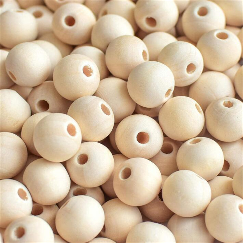 10/50/100 peças 6-25mm madeira natural redonda solta espaçador contas diy bola sem chumbo amuletos colar jóias fazendo decorações artesanais