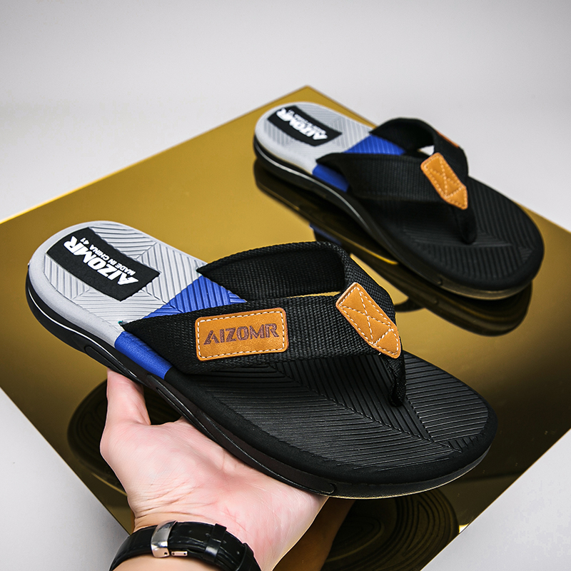 Sandal Pria, Sandal Jepit Pakaian Luar Musim Panas, Sandal Jepit Anti Selip Pria, Sandal Pantai Deodoran, Gaya Pria