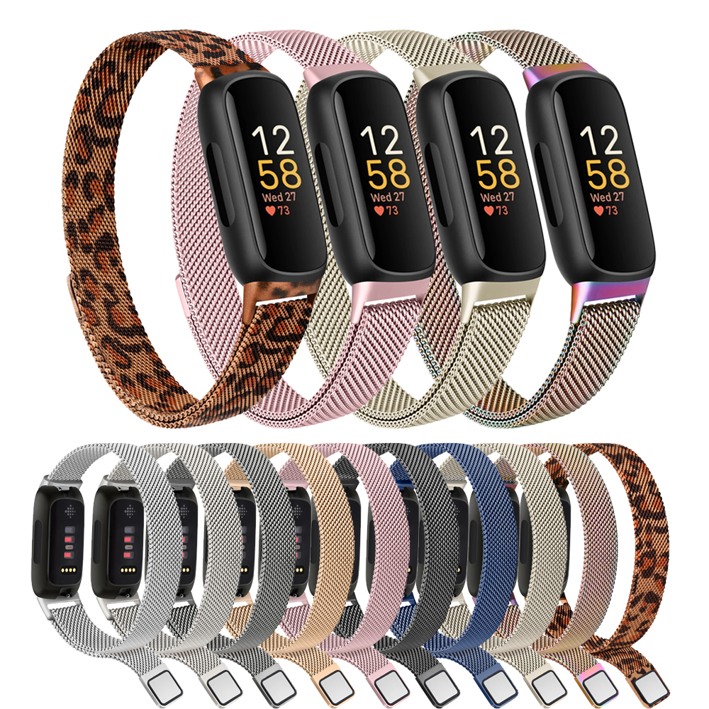 Металлический ремешок с магнитной петлей для Fitbit Inspire 3, ремешок из нержавеющей стали, браслет для Fitbit Inspire 3, ремешок, браслет