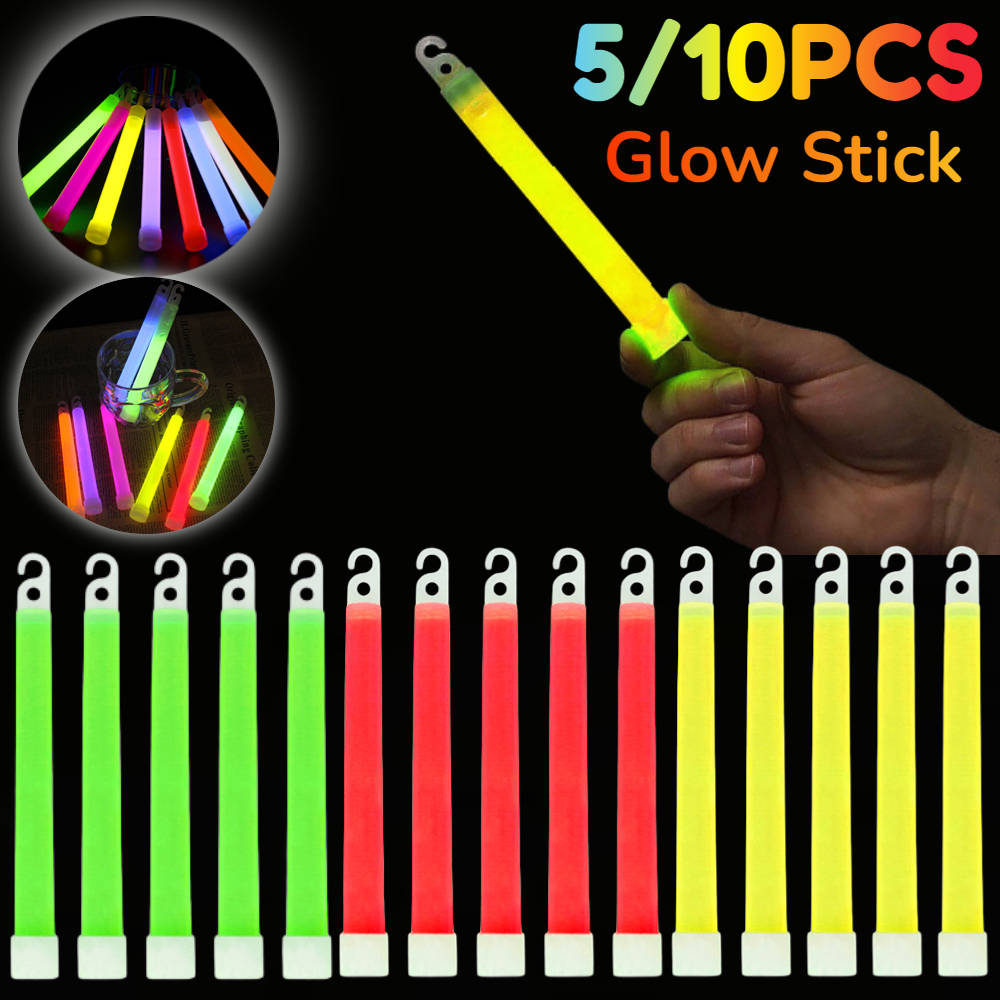 1/5/10 szt. Fluorescencyjne pałeczka fluorescencyjna wojskowe światło jarzeniowe patyczki z hakiem do świecące w ciemności awaryjnego oświetlenie na imprezę
