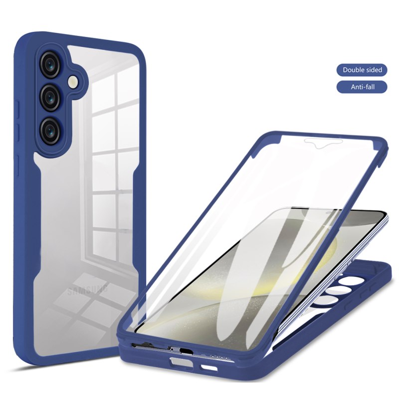 Custodia per Samsung Galaxy S26 S24 FE A16 A57 A55 A35 A17 A54 A37 A14 360 antiurto a doppio lato con protezione schermo integrata