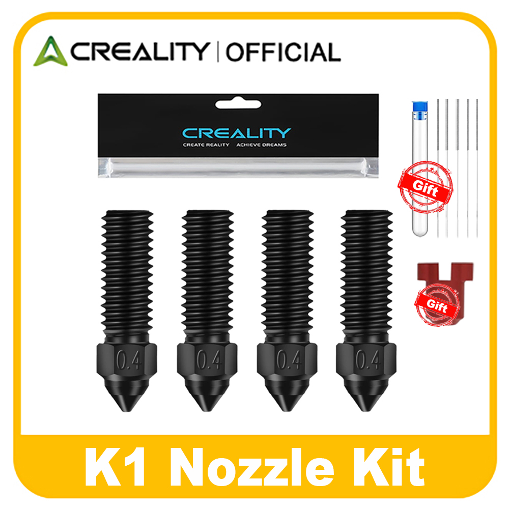 Creality Ender 3 V3 KE Extruder หัวฉีด 4PCS 0.4 มม.,เหล็กชุบแข็งชุดหัวฉีด, การพิมพ์ความเร็วสูง & สูงสําหรับ K1/K1 Max/CR-M4