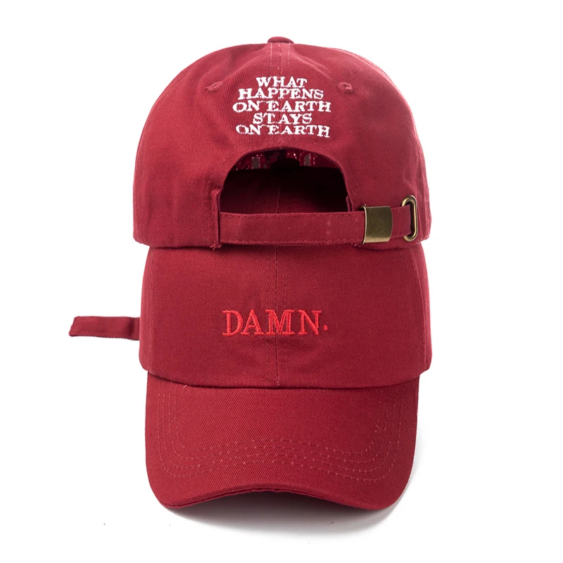Chapéus bordados DAMN para homens e mulheres, Hip Hop, ShinCharacter Lamar, não estruturado, boné de beisebol.