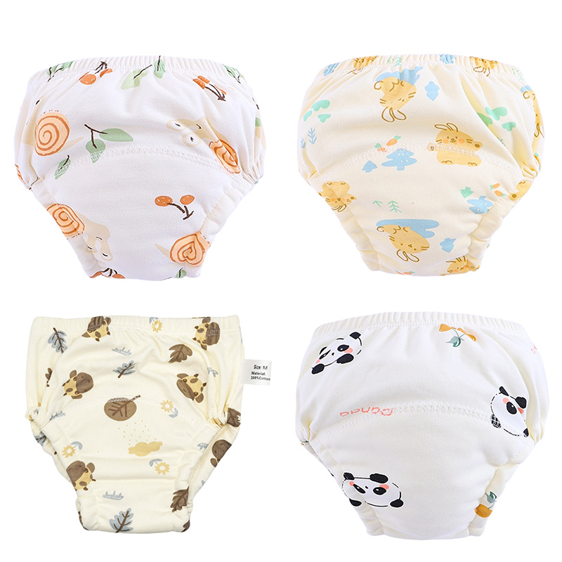 Calças de treinamento de bebê macio de algodão natural orgânico criança toalete potty aprendizagem roupa interior calcinha à prova dwaterproof água para meninas meninos unisex