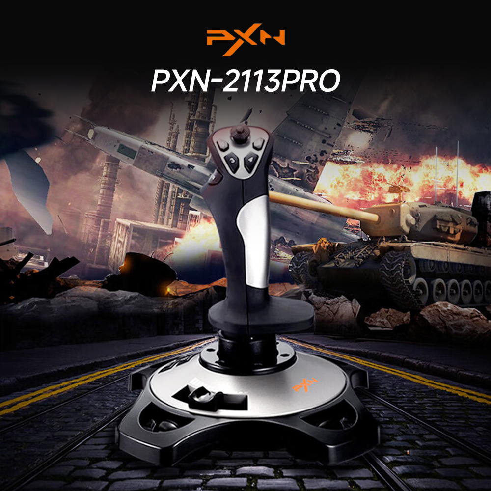 PXN-2113 Pro Joystick simulateur de vol manette de jeu contrôleur PC Simulation de vol Cockpit bâton pour PC/accessoires de jeu de bureau