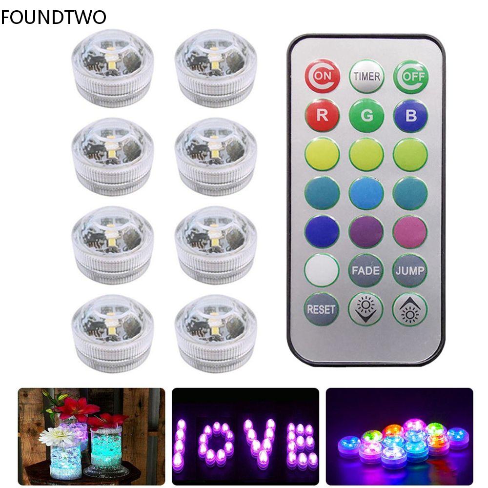 Погружные светодиодные лампы водонепроницаемые RGB подводный свет для свадебного чая легкий гидромассажная ванна бассейн ванна аквариум вазы декор