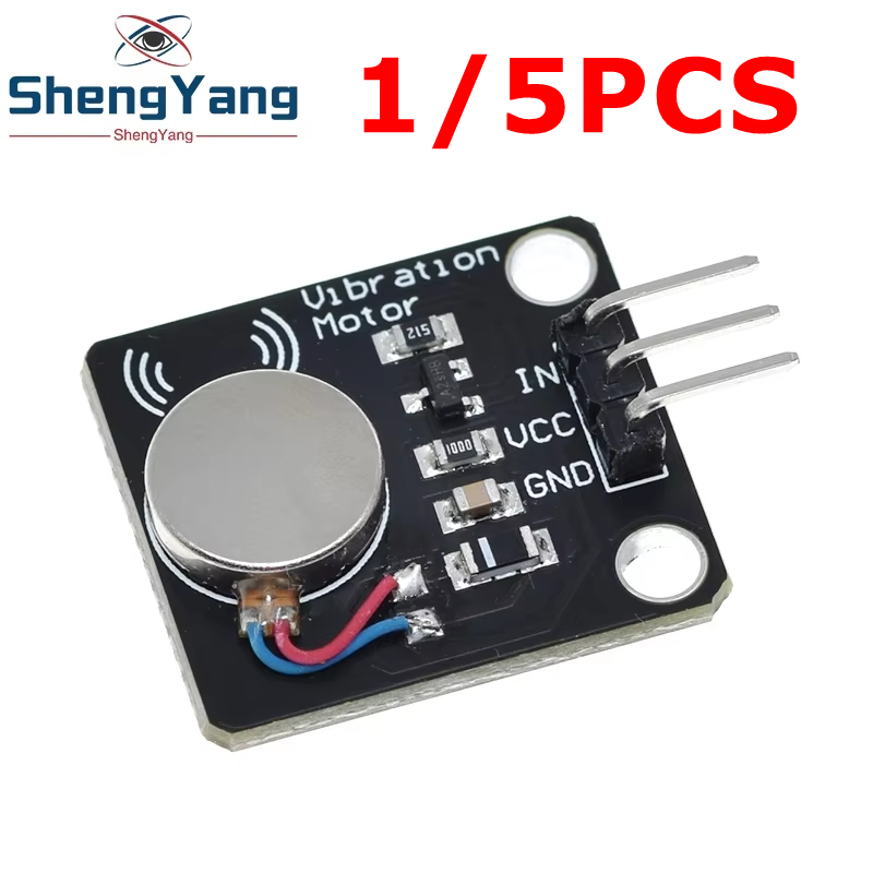 TZT 1/5PCS 5V Módulo de motor de vibración vibratoria Mini módulo de motor de vibración de alto y bajo nivel para Arduino