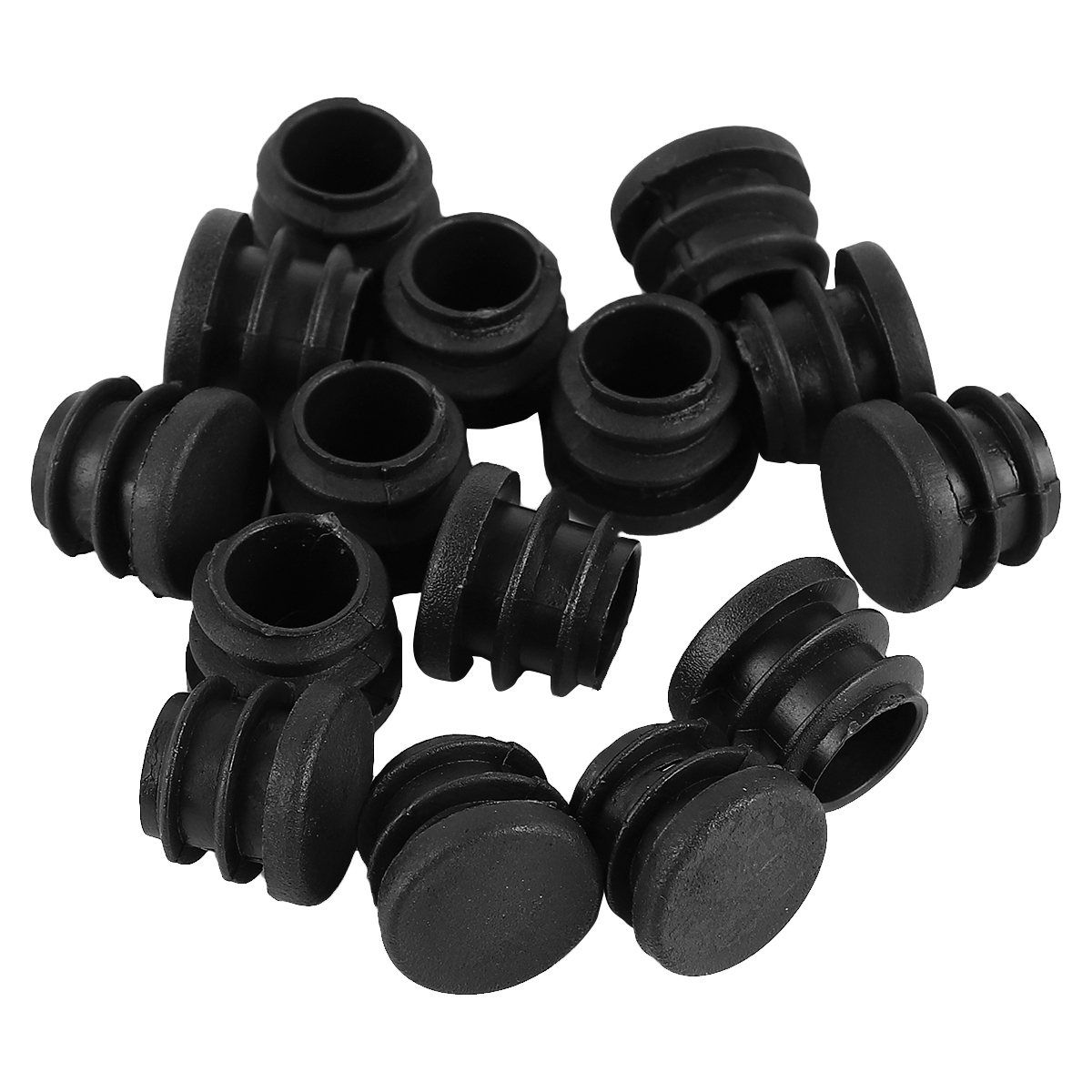 Cubierta redonda de plástico para patas de muebles, tapón de tubo de 16mm, Protector de suelo de Silla, 100 piezas