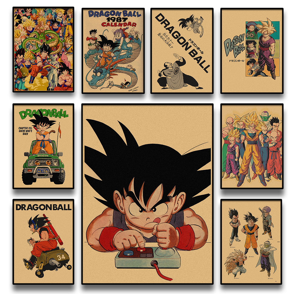 Японский окружающий аниме Ретро Dragon Ball постер Гоку Гохан Вегета Пикколо Фруза холст картина принт настенное искусство детский подарок