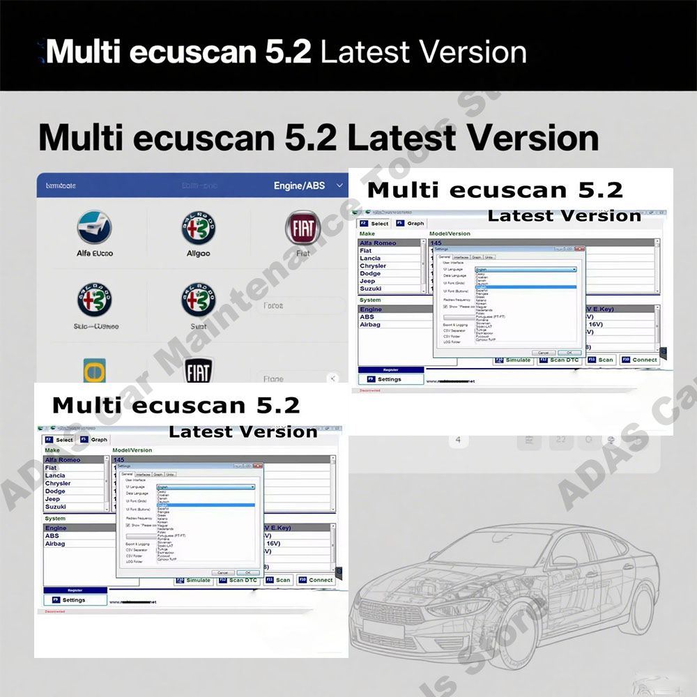 Multiecuscan V5.2 Keygen Ilimitado Registrado для сканера OBD2 Multi Ecu Scan, работает с диагностической инструментацией ELM327