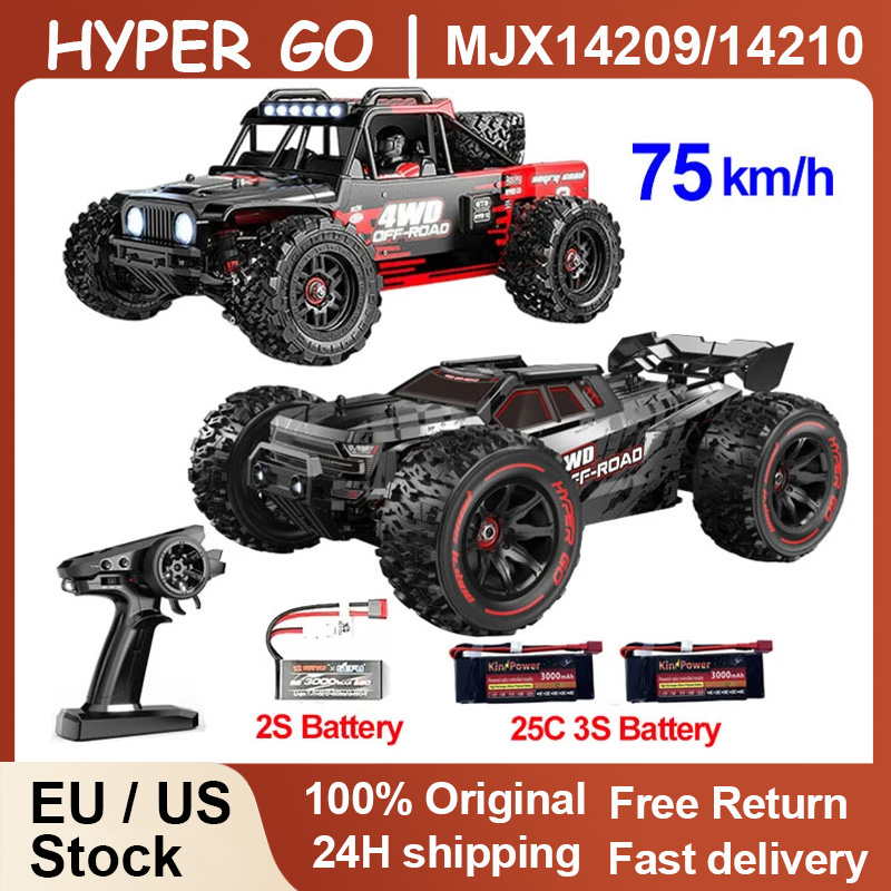 MJX 14209 14210 V3.0 1/14 RC Auto 75 km/u Borstelloze Hyper Go 2.4G Afstandsbediening 4WD Off-road Racing RC Truck Elektrisch Hobby Speelgoed