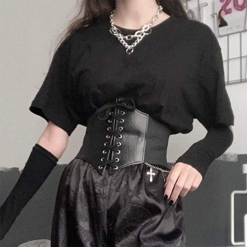 Corsé cintura para mujer, corpiño gótico con cordones, ropa moldeadora cuerpo, corpiño realce, Clips en cintura