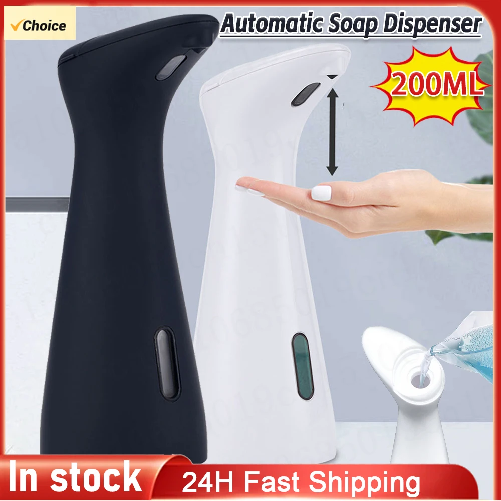 200ML Automatic Soap Dispenser Hand Sanitizer Dispenser Liquid Soap Container Touchless Sensor Smart Liquid Soap Dispenser