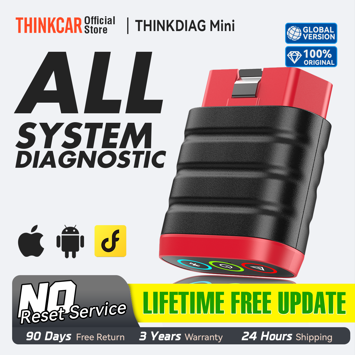 Lifetime Free THINKCAR THINKDIAG MINI OBD2 Scanner Car Scanner Automotive Diagnostic Tools Code Reader Car Full System Diagnosis