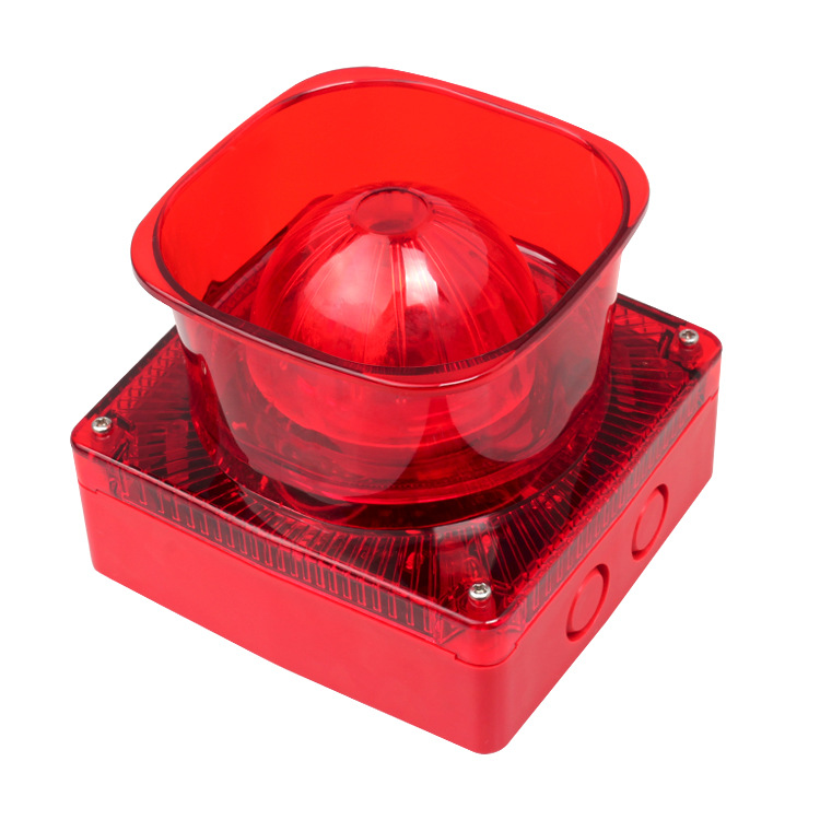 Fire Alarm Acousto-Optic Horn Dc12V~24V Audible and Visual Alarm Outdoor Audible and Visual Alarm