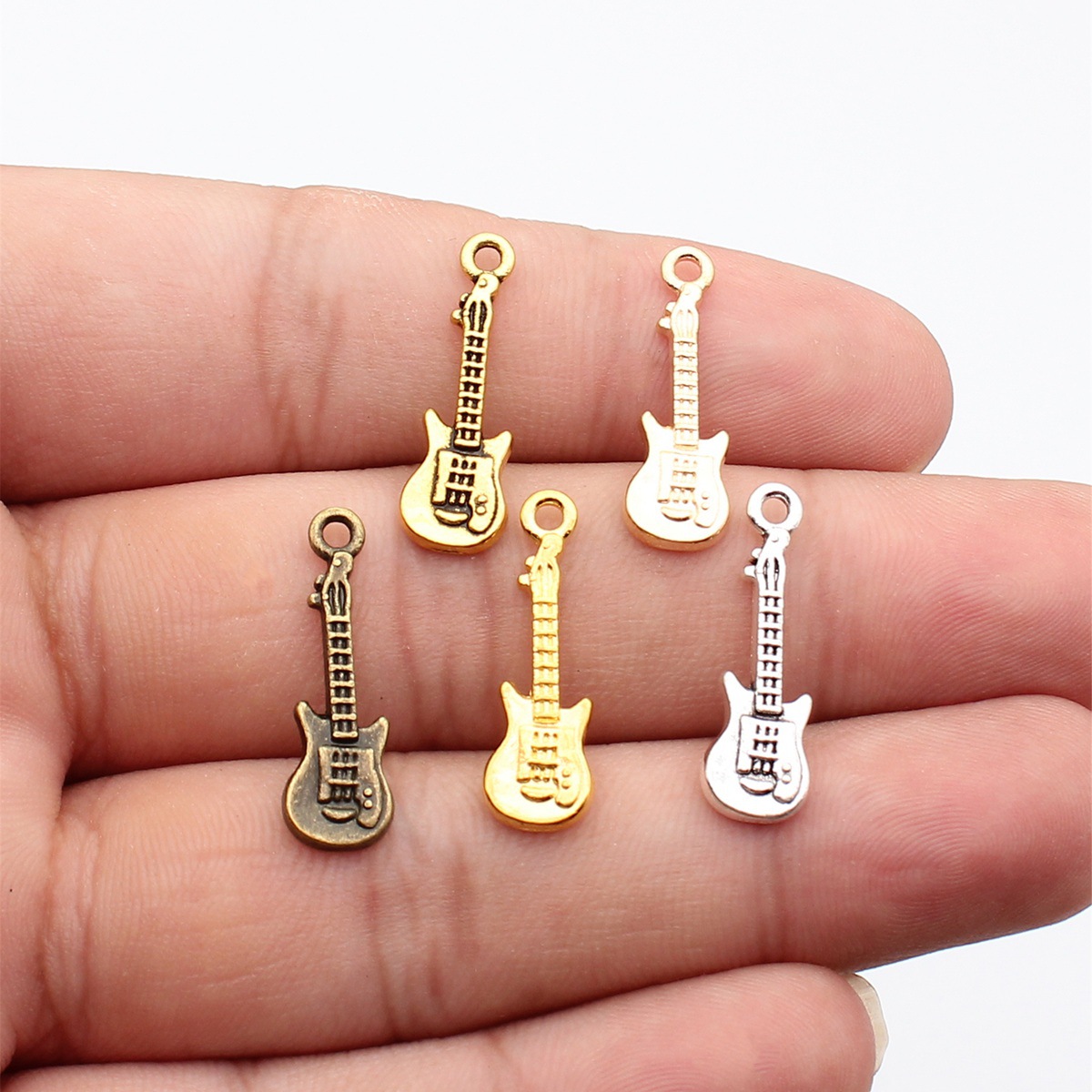 WYSIWYG – breloques pour guitare, 20 pièces, 24x7mm, 5 couleurs, pendentif tendance pour la fabrication de bijoux, accessoires de bijouterie à faire soi-même