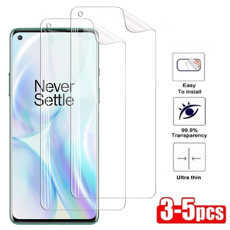 Pellicola idrogel 3-5Pcs per Oneplus 7 7T 8 Lite 9 10 Pro 8T 9R 9E 9RT pellicola protettiva per schermo Nord 2 N10 N20 N100 N200