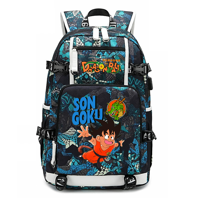Dragon Ball Z Printed Student Backpack Large Capacity Casual Daypack for Kids Teenagers School Travel