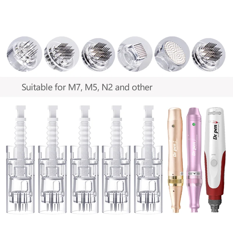 10/50Pcs Bayonet Cartridge Replacement N2 M5 M7 E30 24 PIN/36PIN /3D Nano Micro Skin 0.25mm Needle Tip