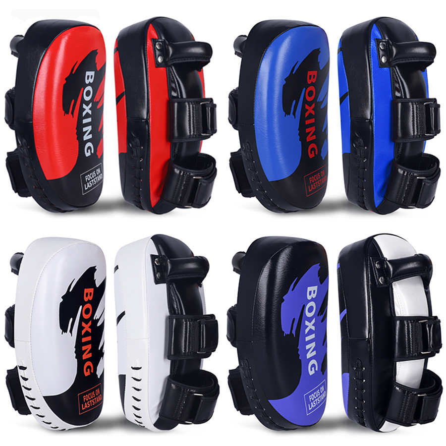 1PCS PU หนังเป้าหมายมวยมือเท้า Kicking Pad สําหรับมวยไทยเทควันโด MMA ศิลปะการต่อสู้การฝึกอบรมฟิตเนสอุปกรณ์