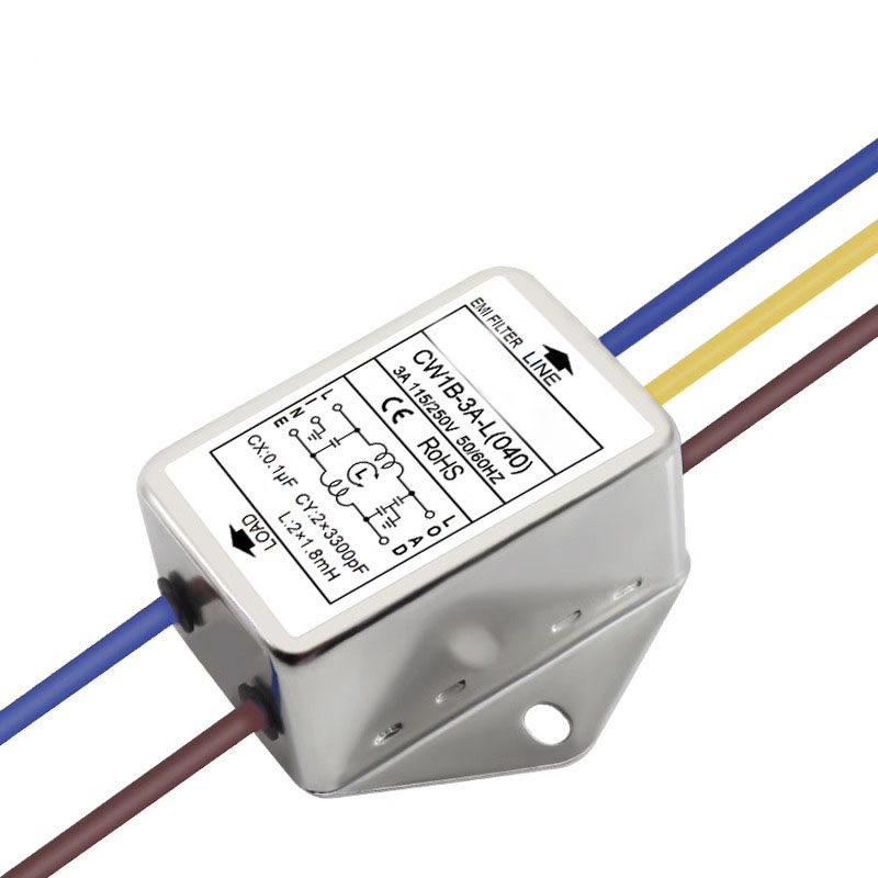 Filtro di Alimentazione EMI 5-10 Pezzi, Purificatore Audio CW1B-3A/6A/10A-L(040) AC 250V con Cavo, Anti-interferenza EMI