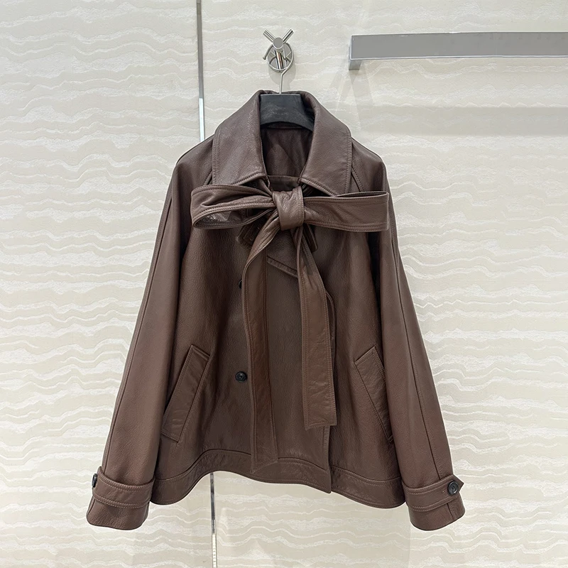 L-W * 2024AW Y2K nueva ropa de abrigo Top de piel de oveja Vintage Patchwork Clash abrigos chaquetas de mujer Melad Wear ropa de mujer