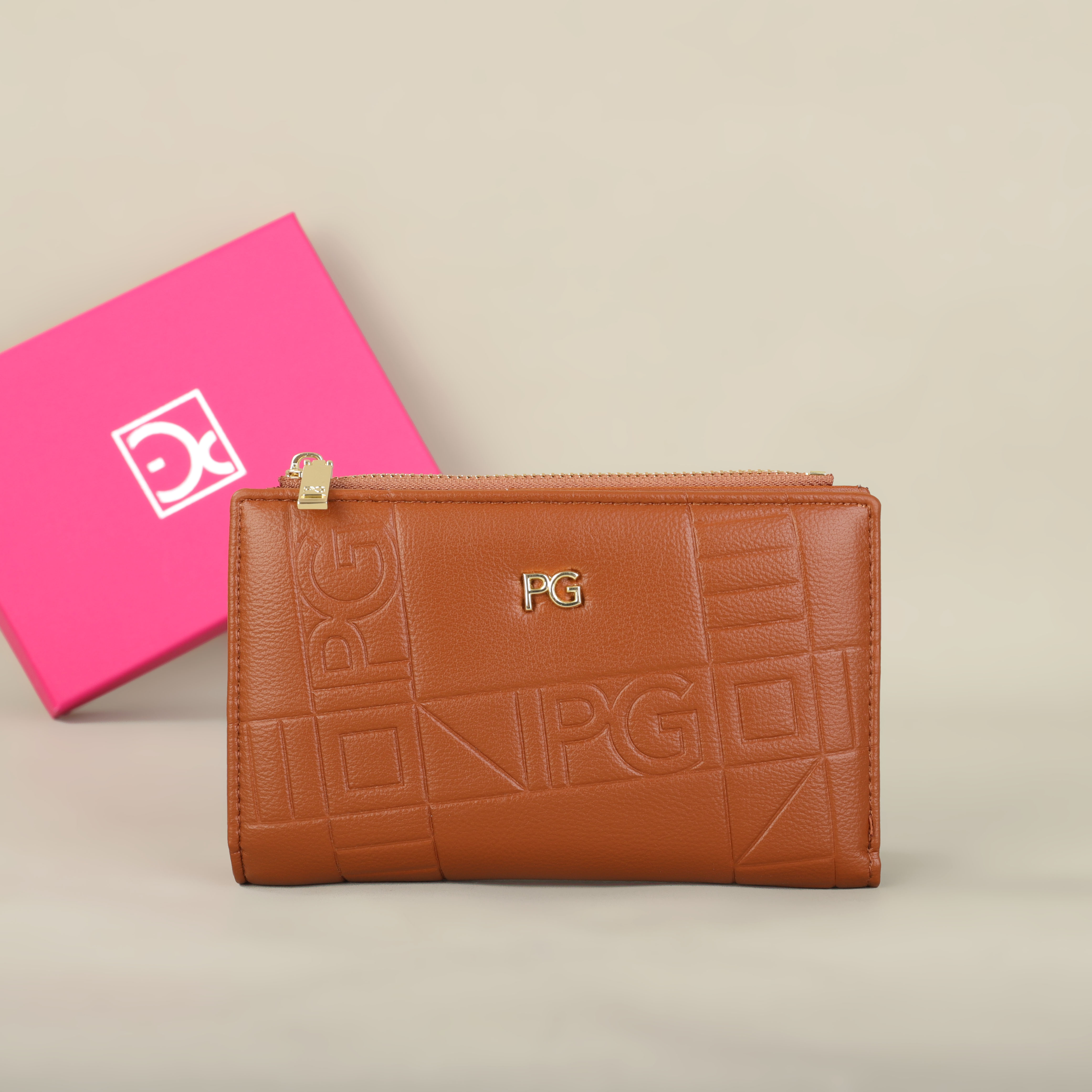 Cartera PG, cartera Universal Retro clásica a la moda para mujer, tarjetero portátil con estampado de letras, cartera Zero
