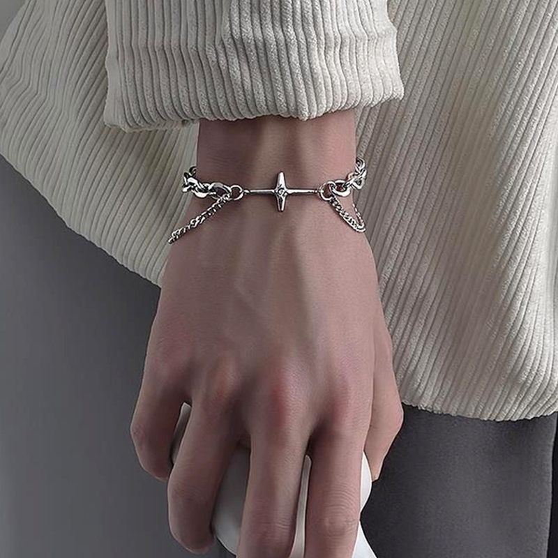 Bracelet étoile Vintage à Six branches pour femmes et filles, bijoux de fête à la mode, Punk Hip Hop, pendentif de Couple, bague cadeau