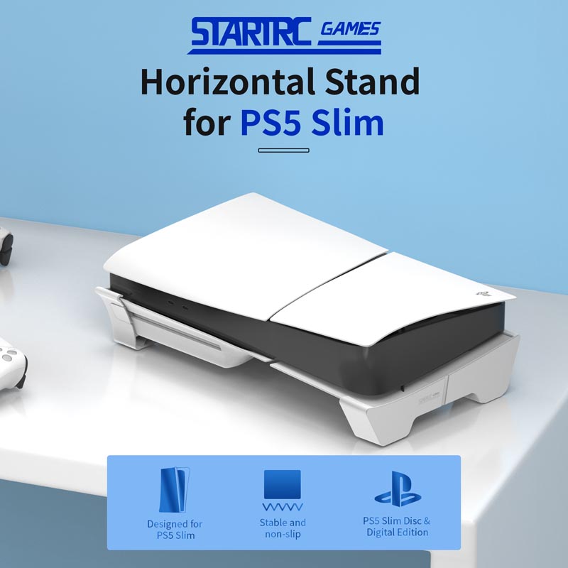 Soporte Horizontal para consola de juegos PS5 Slim/Pro, Base de refrigeración antideslizante, accesorios para juegos de consola PlayStation 5 Slim