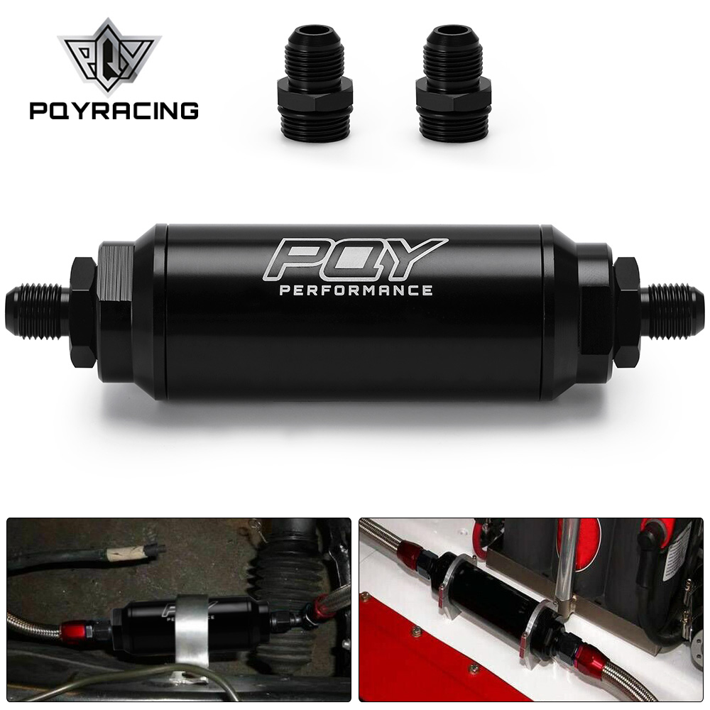 ID = 44mm PQY nowy filtr paliwa z 2 szt. AN6 i 2 szt. Adapter AN8 z 100 mikronowym elementem stalowym PQY5565