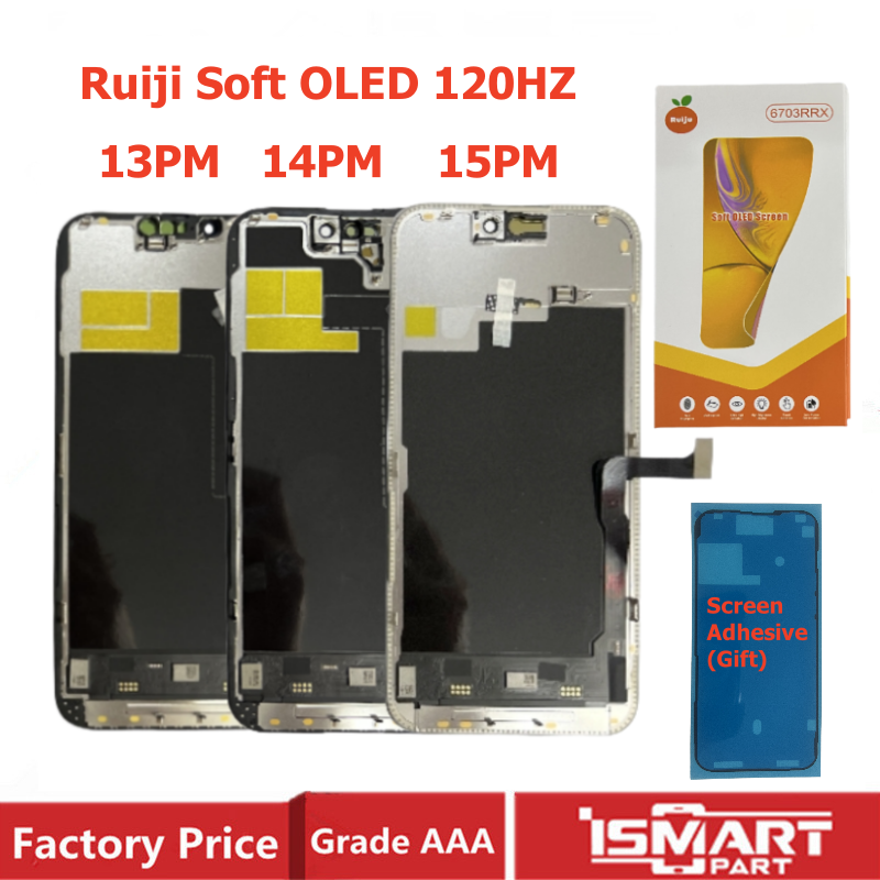 Pantalla OLED Suave RJ de 120 Hz para iPhone 16 Pro Max 17 17Pro, Pantalla LCD 3D Touch para 15 Pro Max 16Pro 14PM, Reemplazo de Digitalizador