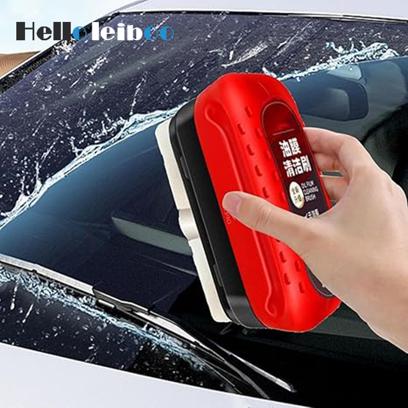 LEIBOO Auto Glas Olie Film Remover Voorruit Glas Olie Film Remover Spons Reinigingsborstel Verwijdert Vuil Auto Reinigingsborstel