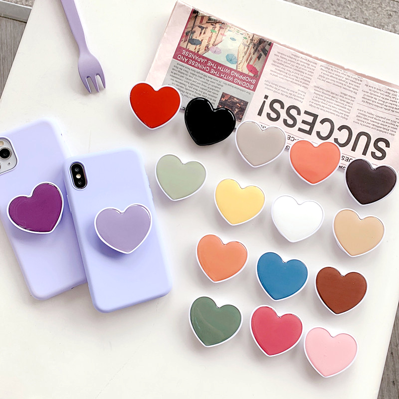 Supporto universale per presa per telefono a forma di cuore Supporto per presa per dito Supporto per telefono per iPhone 15 14 13 Supporto per presa tascabile Samsung