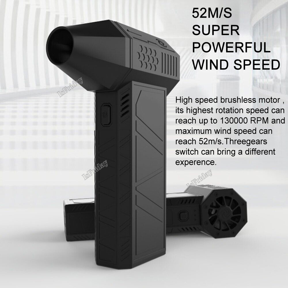 Turbo Fan X3 Оригинальный перезаряжаемый вентилятор 130000 RPM 52 м/с Бесщеточный воздуходувка Турбоструйный вентилятор Портативный пылеочиститель Электрическая сушилка