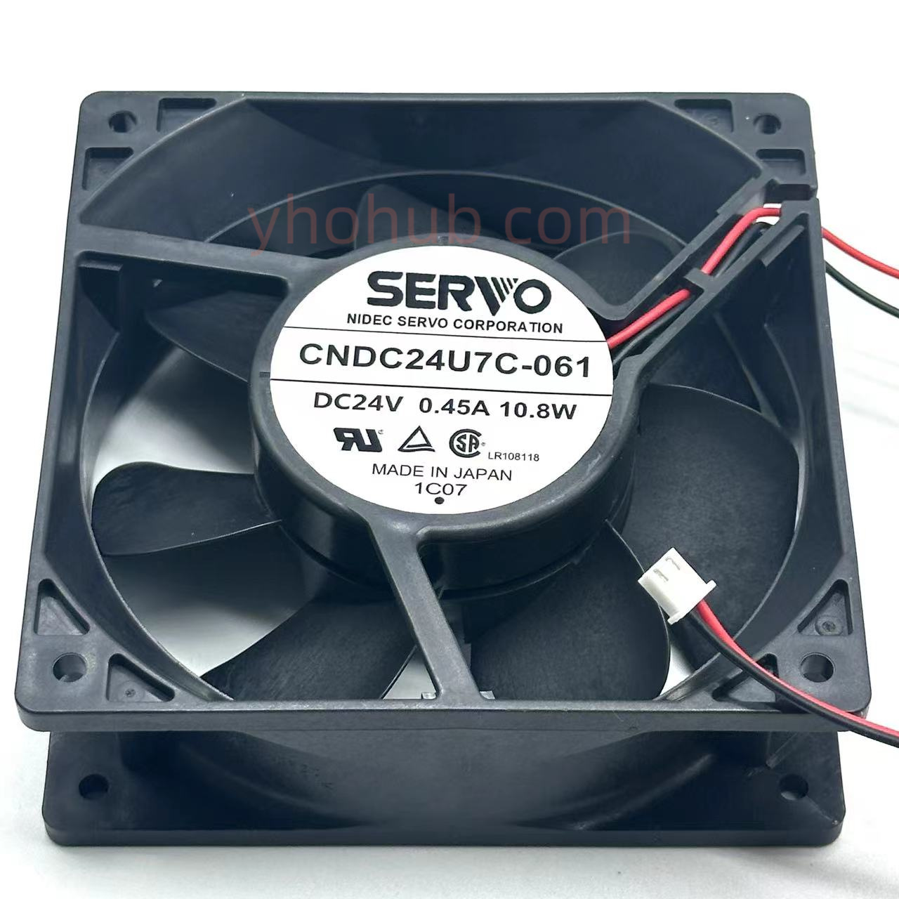 Ventilateur de refroidissement de serveur à 2 fils, SERVO CNDC24U7C-061 DC 24V 0.45A 120x120x38mm