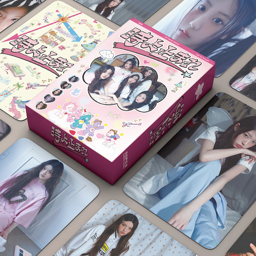 การ์ดโลโม่พิมพ์ลาย HD ชุดอัลบั้มใหม่ของวงเกิร์ลกรุ๊ปเคป๊อป ILLIT จำนวน 55 ชิ้น/ชุด  ยุนอา มินจู โมกะ วอนฮี อิโรฮา โฟโต้การ์ด ของขวัญสำหรับแฟนคลับ