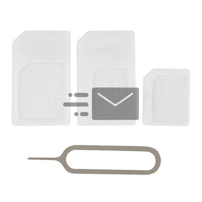 Разъем адаптера Micro Nano SIM 4 в 1, преобразующий адаптер Nano SIM-карты на стандарт Micro для iPhone 5, Huawei, Xiaomi, Samsung