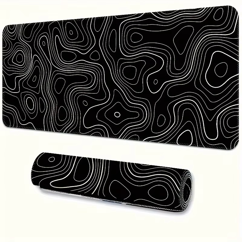 Grand tapis de souris pour bureau, tapis de souris pour jeux, tapis de souris avec bords cousus et base en caoutchouc antidérapante, tapis de souris étendu, 1 pièce