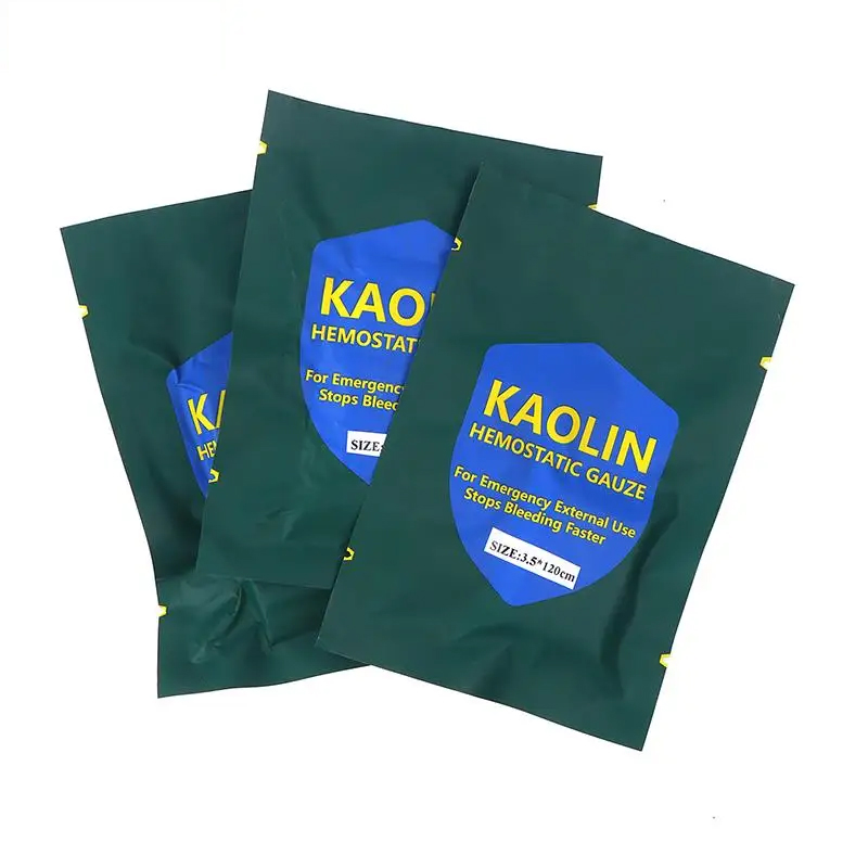 4 tamanhos gaze hemostática combate trauma de emergência z-fold solúvel para ifak tático militar kit de primeiros socorros curativo médico ferida