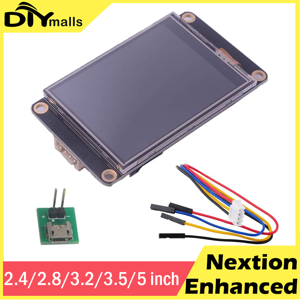 Усовершенствованный Nextion 2,4/2,8/3,2/3,5/5-дюймовый дисплей HMI, резистивный сенсорный экран, 5 В, TFT ЖК-дисплей 320x240 для платы Arduino ESP32 NX3224K024