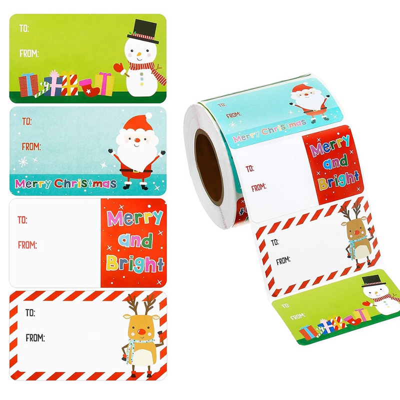 500 pçs envelope feliz natal decorações para casa 2023 cristmas selo etiquetas presentes diy embalagem de presente de natal adesivos