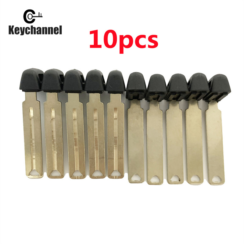 Keychannel 10 sztuk awaryjny inteligentny pilot Prox klucz Fob ostrze pojedyncza wkładka puste dla Toyota Camry Corolla Highlander Prius RAV4